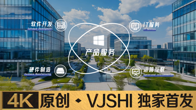 简洁企业板块业务分类展示
