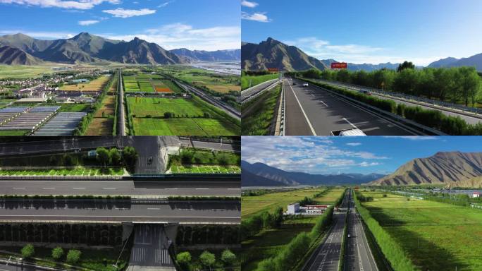 拉萨机场路 拉萨夏天 高原夏天 西藏夏天