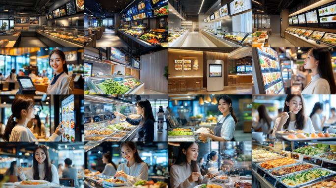 4K高帧率智慧食堂素材合集