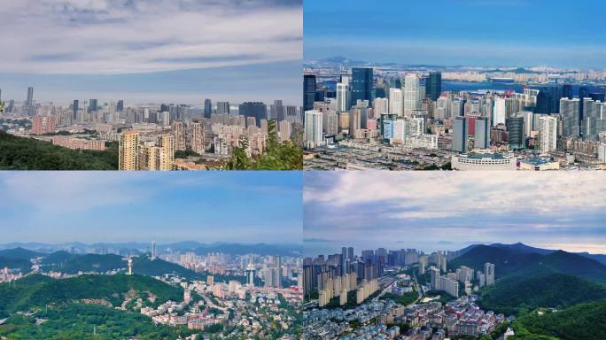 炮台山看大连市区景色