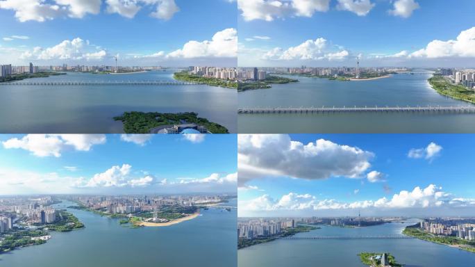 临沂航拍沂河 临沂全景 4k 临沂电视塔