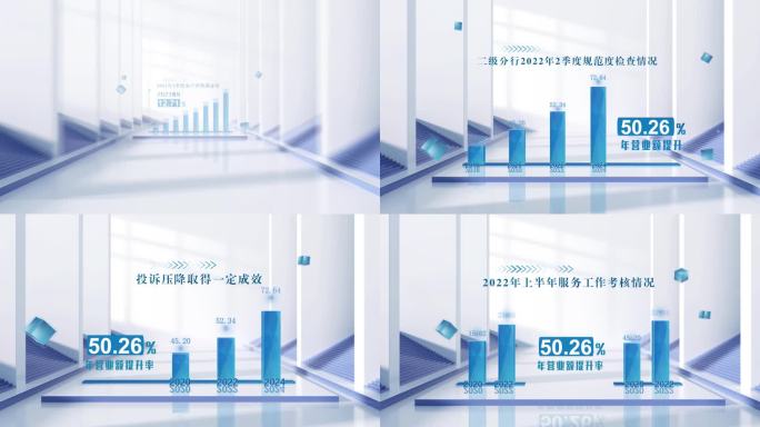 简洁干净图表直方图数据
