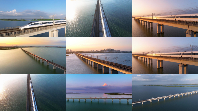 高铁动车 和谐号复兴号 大气唯美