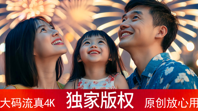 国庆烟花 普天同庆 灿烂烟花欢庆节日