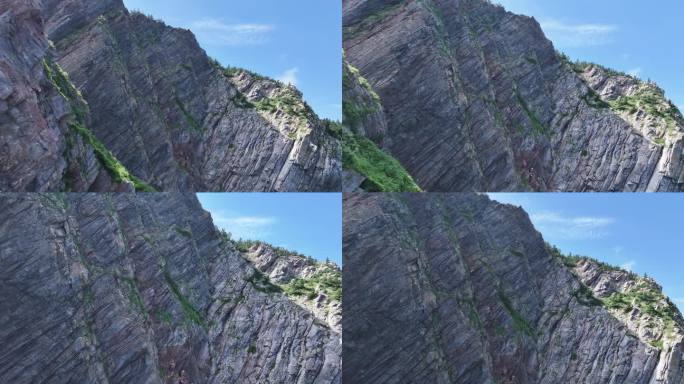 岩石航拍悬崖峭壁