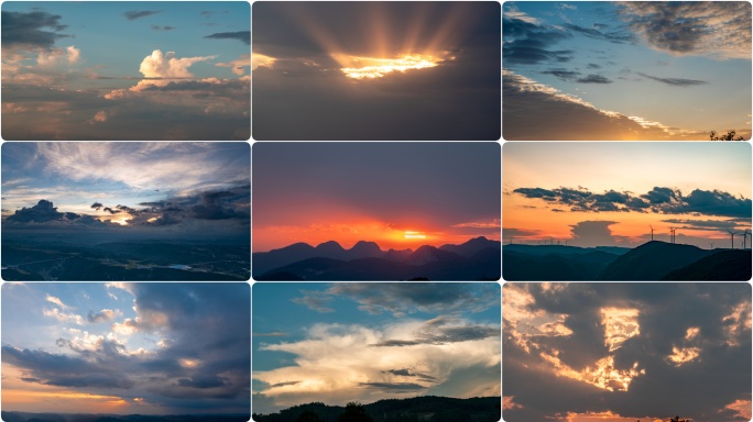 各种云延时合集天空风云变幻