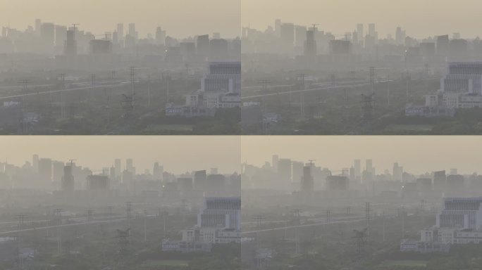 夕阳下的上海磁悬浮