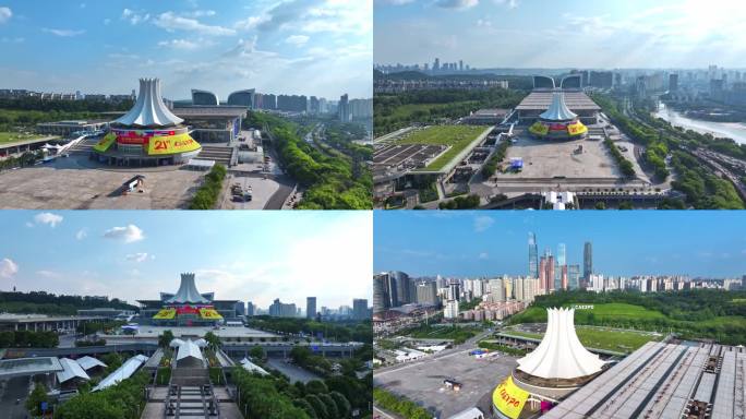 第21届中国东盟博览会航拍视频素材