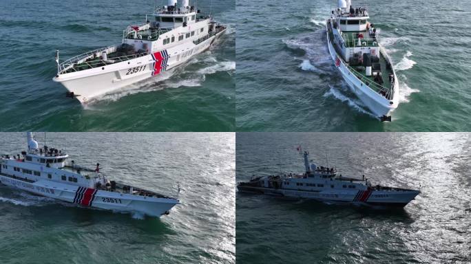 中国海警船头环绕【宽屏升格】