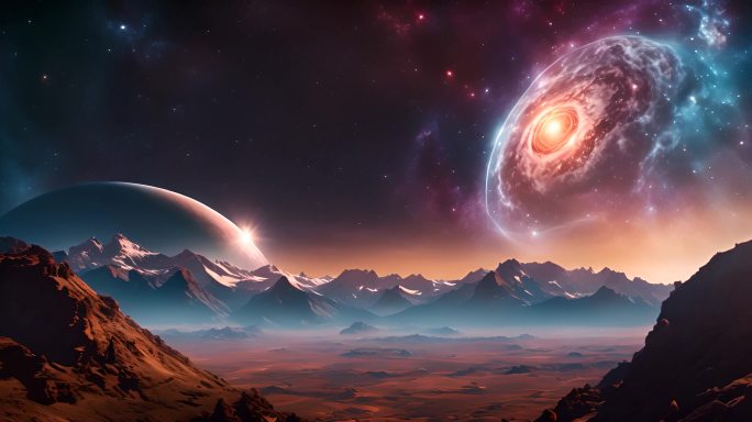神秘的太空 月星 火星 登月 飓风 黑洞