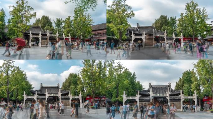 南京夫子庙孔庙大范围移动延时