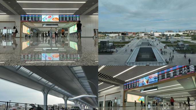 4K新汕头站 高铁站延时