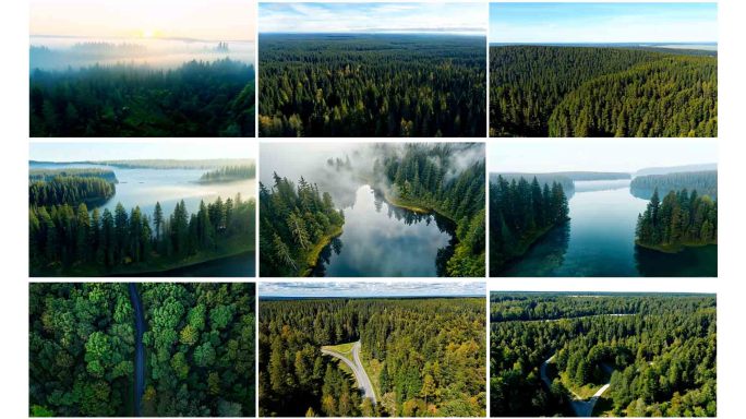 【大合集】云雾晨雾航拍原始森林大自然