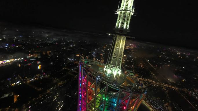 广州塔fpv 夜景 穿越机航拍跳楼视角