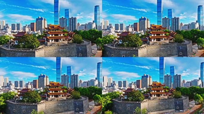 2024年长沙天心阁最新航拍4k