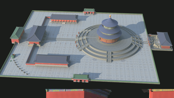 天坛公园 祈年殿（C4Dr23工程文件）