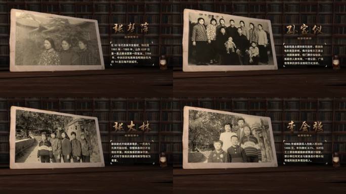 老照片展示历史回顾幻灯片人物介绍