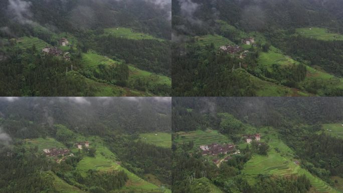 山区村落 乡村振兴 美丽乡村 炊烟袅袅