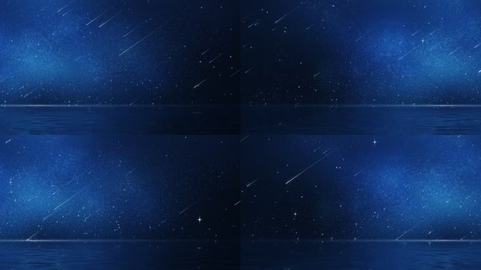 宽屏唯美星空流星循环背景