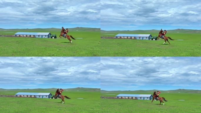草原骑马