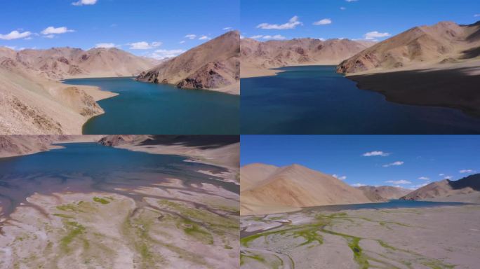 热地带 荒山礁石不毛之地强光日照蓝天白云