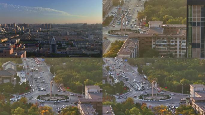 宁夏银川中财大厦西门转盘凤凰碑