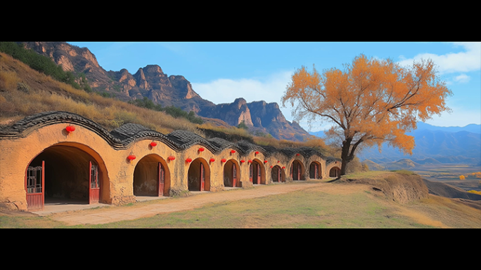 宽屏-陕北陕西窑洞农村