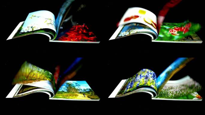 翻开摄影像册影集视频