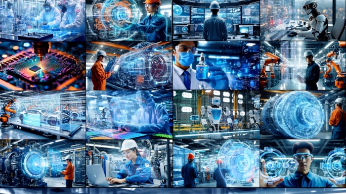 科技制造智慧工厂工业4.0研发科技工厂