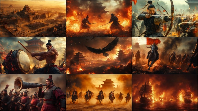 古代战争 大将军 战鼓 号角 开门红