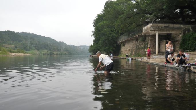 小河边民居  河道生活  婺源民居