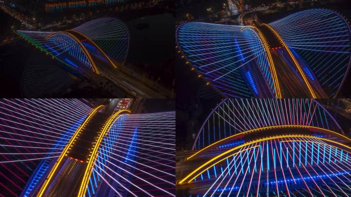 航拍银川凤凰桥甩尾A下20240923