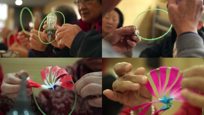 非遗传承巧手制作大风车  传统手艺