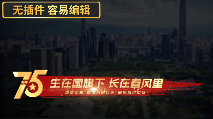 国庆党建红色人名字幕条 13