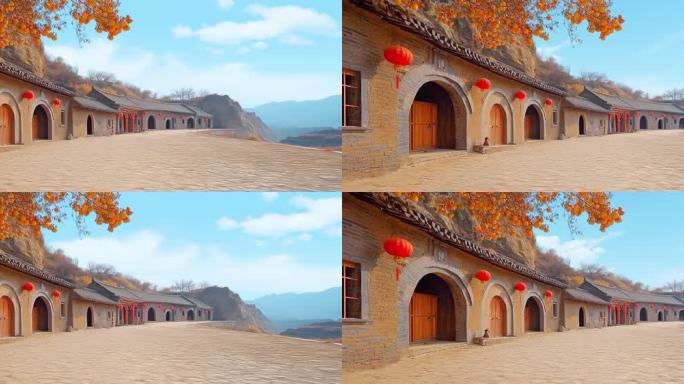 陕北陕西窑洞农村