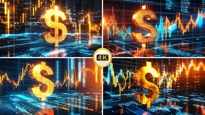 金融场景 股市图表 金属美元 上升趋势