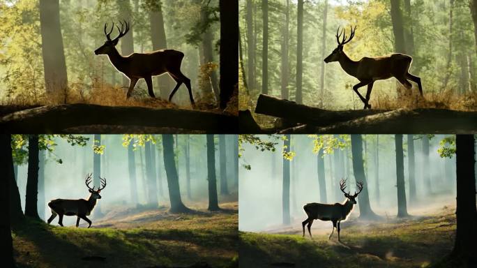 森林野生动物中的鹿