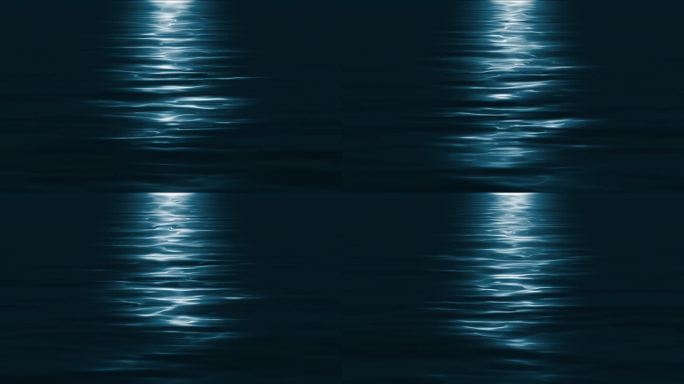 抽象水面波纹月亮倒影