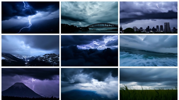 乌云闪电FPV高速穿越 乌云延时