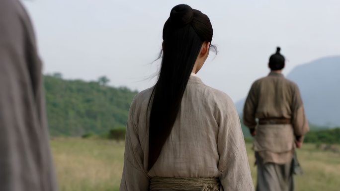 古代女子送别背影