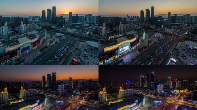 福州宝龙万宝商圈日转夜延时