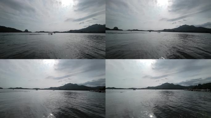 唯美湖面水波实拍阳光圣光