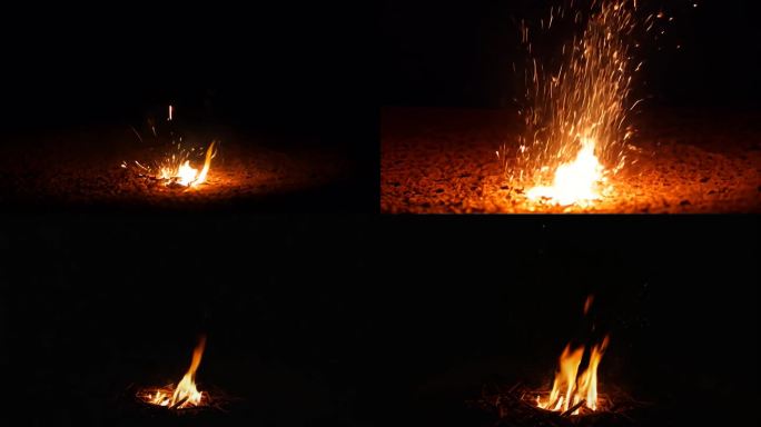 黑暗中的美丽火焰星星之火可以燎原