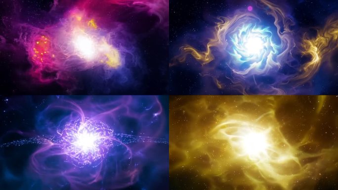 星云宇宙诞生能量释放紫色魔法迷幻