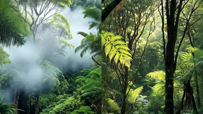 原始森林 丛林树林 大自然竖屏4K