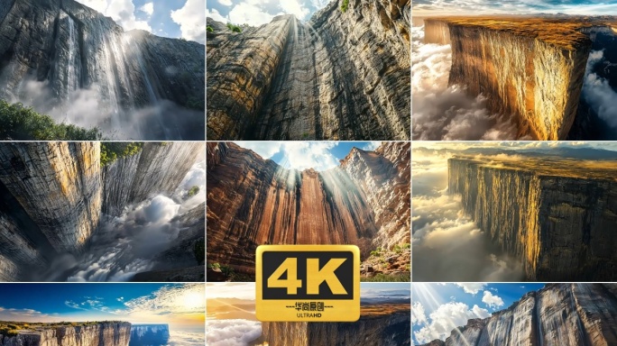 4k震撼悬崖峭壁气势磅礴【合集】