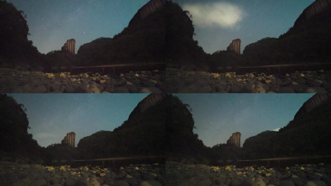 福建南平武夷山玉女峰星空延时视频
