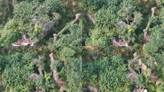 河南郑州巩义历史古迹古建筑牛状元府航拍
