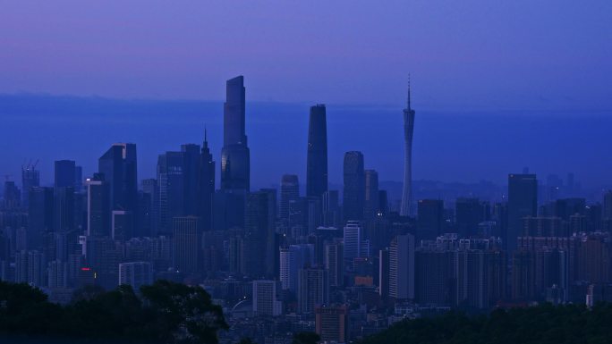 广州小蛮腰城市CDB城市风景延时