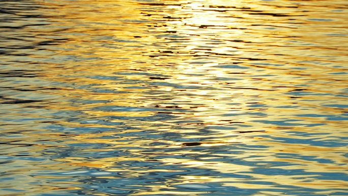 水面江面波光粼粼夕阳江面